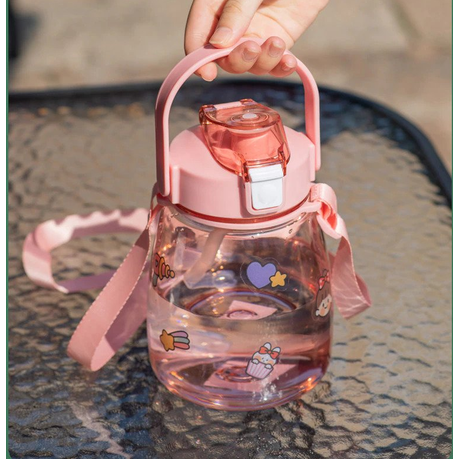 1300ml Water Bottle with Straw Large Capacity Cute Bottle variant image 4