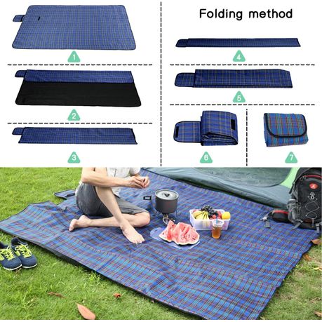 150 x 200cm Folding Picnic Blanket with Carrying Handle variant image 4