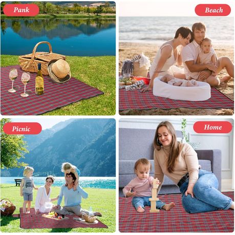 150 x 200cm Folding Picnic Blanket with Carrying Handle variant image 9