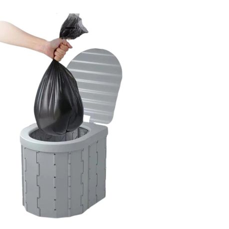 2 in 1 Portable Foldable Car Travel Toilet & Trash Can variant image 3