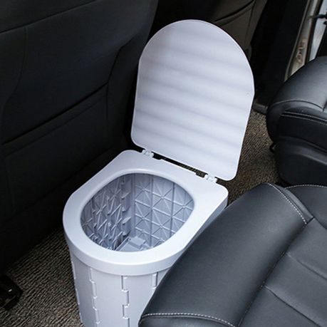 2 in 1 Portable Foldable Car Travel Toilet & Trash Can variant image 4