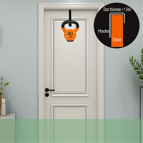 2 Pack Over The Door Hooks Hanger, for Clothes, Coats, Towels, Black variant image 3