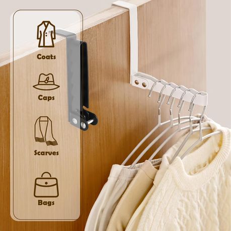 2-Piece Folding Over Door Hanger Over Door Hooks variant image 3