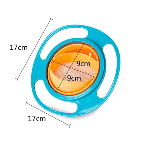 2 Piece Spill Proof 360 Degree Anti Spill Rotating Toddler Gyro Bowl variant image 2