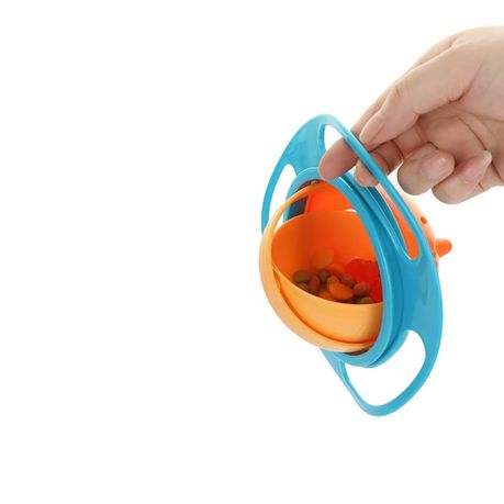 2 Piece Spill Proof 360 Degree Anti Spill Rotating Toddler Gyro Bowl variant image 4