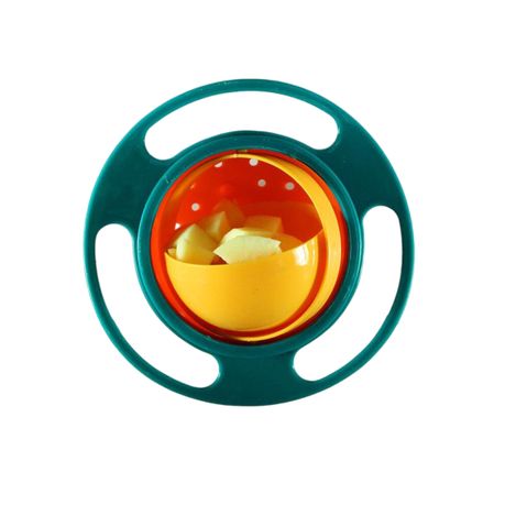 2 Piece Spill Proof 360 Degree Anti Spill Rotating Toddler Gyro Bowl variant image 5