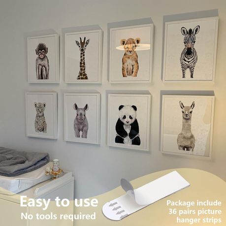 24 Piece Damage Free 19x92mm Picture Frame Hangers variant image 2