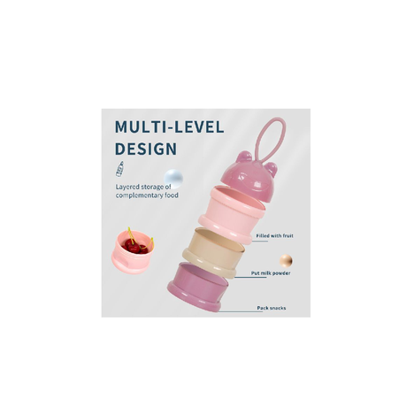 3 Layers Portable Baby Milk Powder formula Dispenser Storage Case Box variant image 5