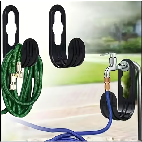 3 Pieces Outdoor Wall-Mounted Watering Hose Hanger variant image 3