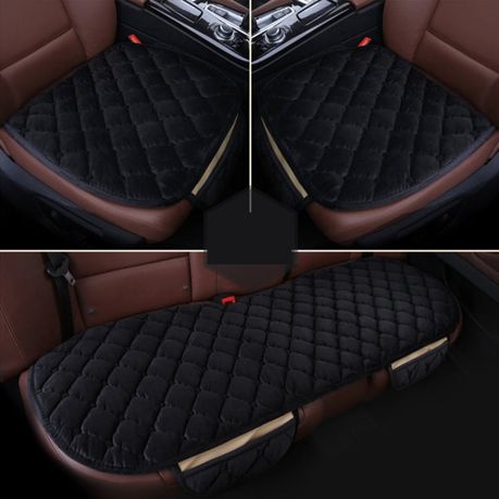3 Pieces Seat Cushion Universal Front and Back Seat Covers Car - Velvet variant image 2