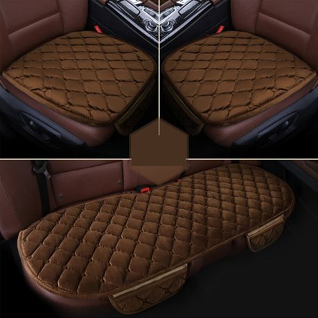 3 Pieces Seat Cushion Universal Front and Back Seat Covers Car - Velvet variant image 5