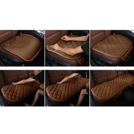 3 Pieces Seat Cushion Universal Front and Back Seat Covers Car - Velvet variant image 6
