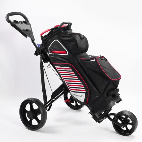 3 Wheel Golf Push Cart - Ball Bag, Storage Bag, Water Cup - Green variant image 8