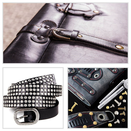 360 Piece Leather Rivets Double Cap Rivet Tubular Metal Studs With 4 Tools variant image 2