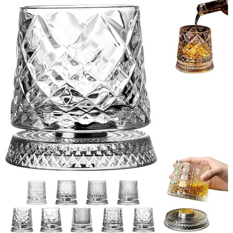 360 Rotating Spinning Premium Crystal Glass with LED Light - SL32836 variant image 4