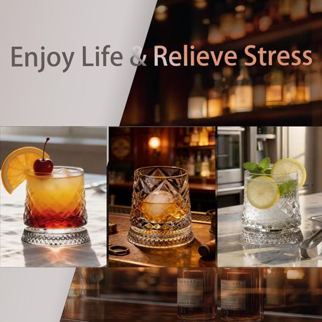 360 Rotating Spinning Premium Crystal Glass with LED Light - SL32836 variant image 6