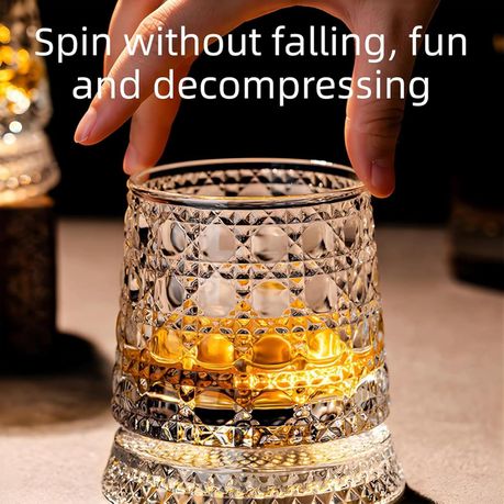 360 Rotating Spinning Premium Crystal Glass with LED Light - SL32836 variant image 7