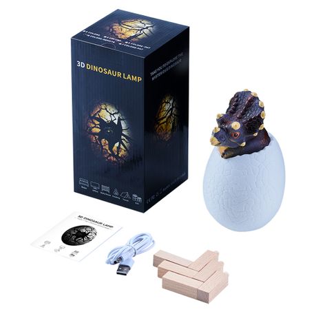 3D Dinosaur Egg Night Light Toy, Portable Color Changing, Kids lamp, variant image 2