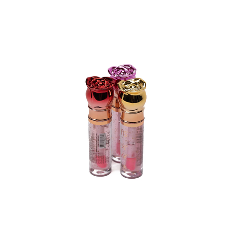 3x Lip Gloss Lilac Flower lid design variant image 1