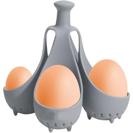 4 Heads Silicone Egg Boiler - Grey variant image 2