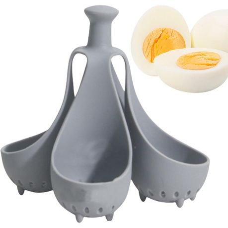4 Heads Silicone Egg Boiler - Grey variant image 5
