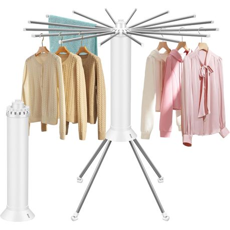 4-Legged Foldable Cloth Drying Rack with Wheels - Heavy-Duty Laundry Rack variant image 2