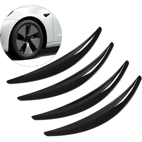 4 Piece Mud Flap Splash Guards Arch Wheel Eyebrows - Black variant image 2