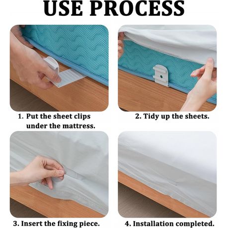 4 piece Multi-Functional Non-slip Bed Sheet Clips variant image 8