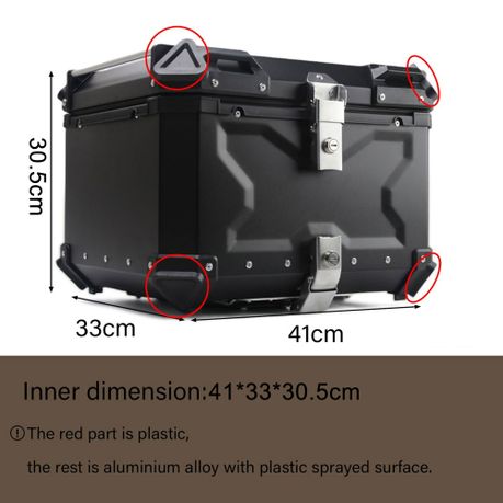 45L Al Motorcycle Top Box Tail Case Rider's Armor of Access Storage variant image 5