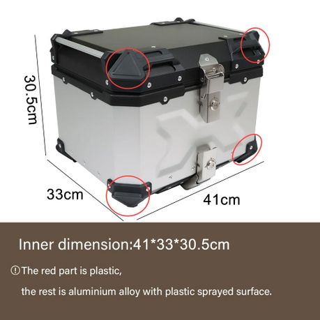 45L Al Motorcycle Top Box Tail Case Rider's Armor of Access Storage variant image 10