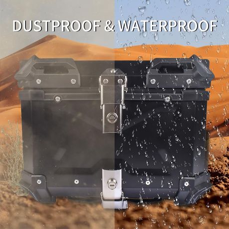 45L Aluminum Motorcycle Top Box Tail Case,with Quick Release Base Plate Set variant image 2