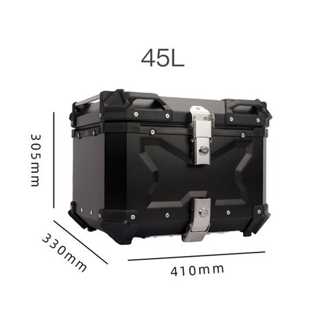 45L Aluminum Motorcycle Top Box Tail Case,with Quick Release Base Plate Set variant image 4