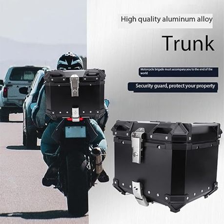 45L Motorcycle Top Case Aluminum Trunk Tour Tail Box with Security Lock variant image 5