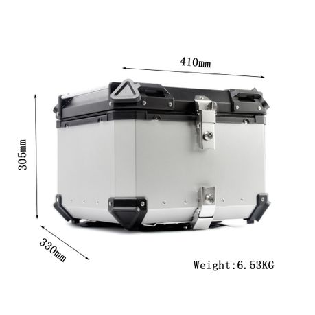 45L Motorcycle Top Case Aluminum Trunk Tour Tail Box with Security Lock variant image 8