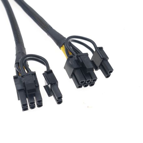 6-pin Female to Dual 2x 8-pin (6 2) Male Power Adapter Braided variant image 4