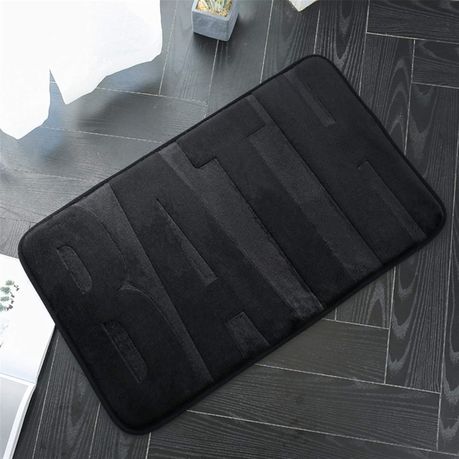 75x45cm Foam Bath Mat - Black variant image 2
