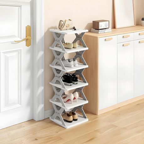 79cm x 27cm 6 Tier Folding Shoe Rack variant image 2
