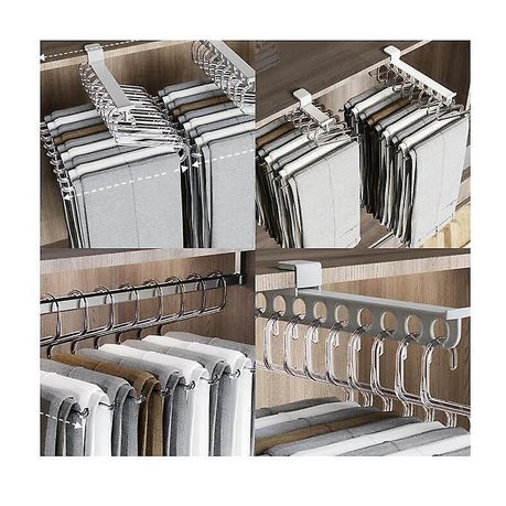 9 Hanging Holes Extendable Clothes Rail variant image 2