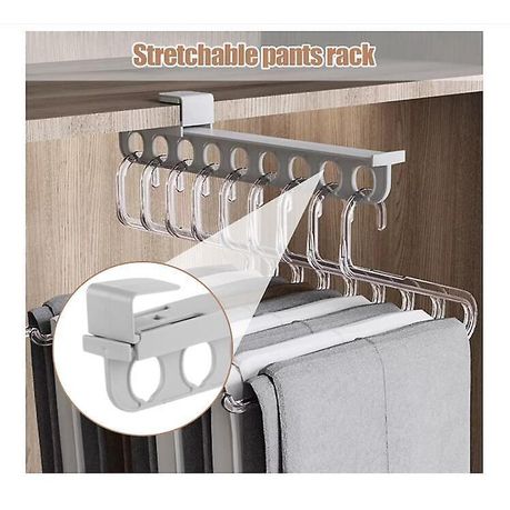 9 Hanging Holes Extendable Clothes Rail variant image 3