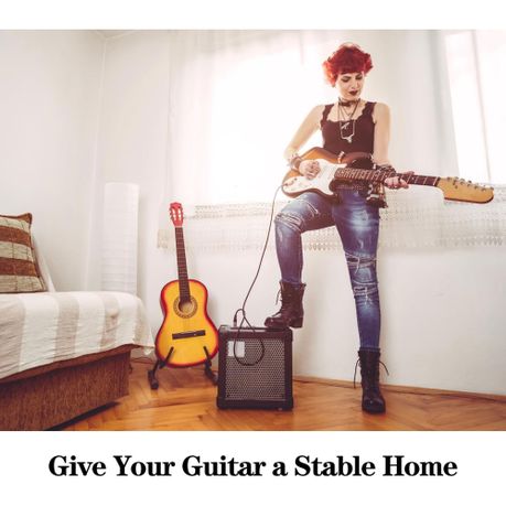A-Frame Foldable Guitar Holder Guitar Stand Vertical Dual-use Guitar Stand variant image 2