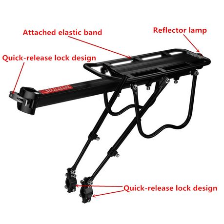 Adjustable Aluminium Alloy Bicycle Rear Rack Mount variant image 2