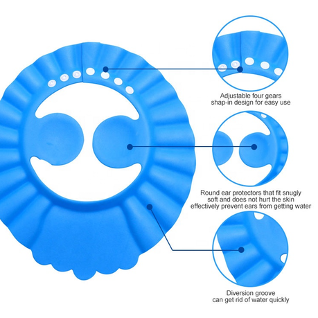 Adjustable Baby Shower Cap with Ear Cover variant image 5