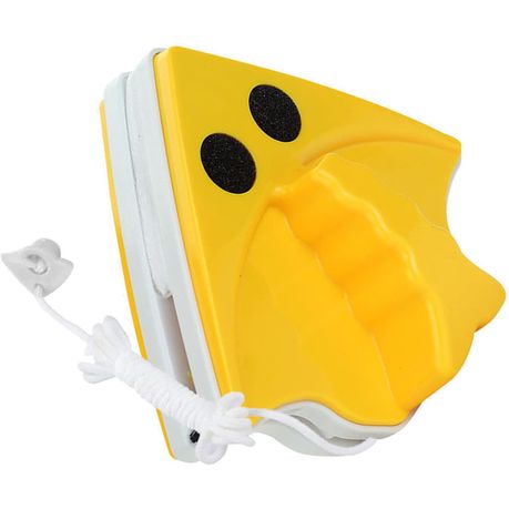 Adjustable Double-Sided Window Cleaning Brush, Glass Wiper -yellow variant image 2