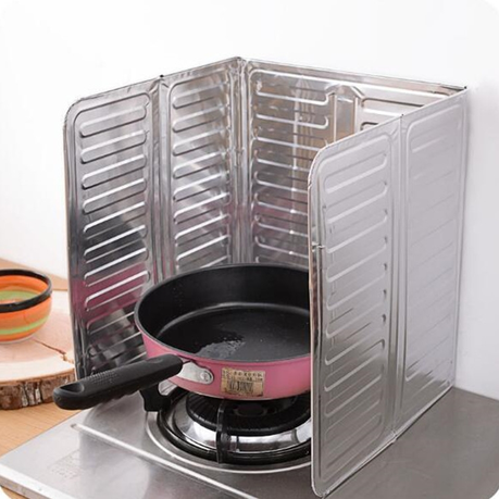 Aluminum Foil Kitchen Cooking Frying Pan Oil Splash Guard Shield variant image 5