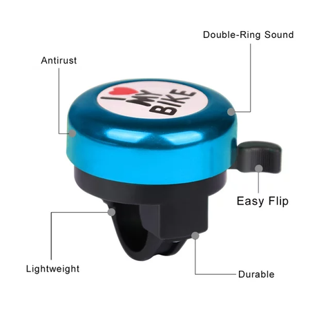 Aluminum Handlebar Bell - Blue variant image 3