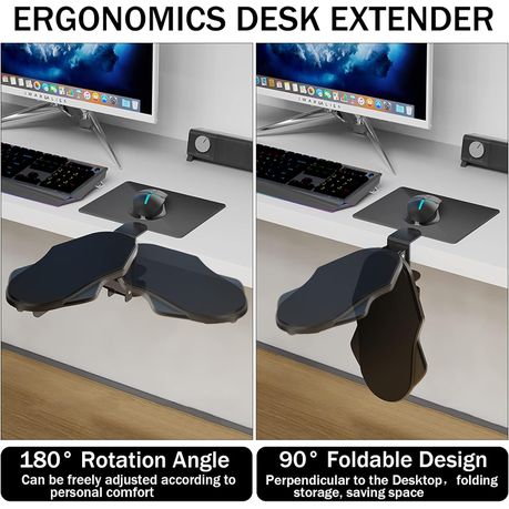 Arm Rest Support for Computer Desk 90 Folding and 180 Rotating variant image 3
