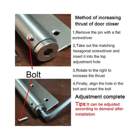 Automatic Door Closer -Adjustable Effortless Closing for Homes & Businesses variant image 6