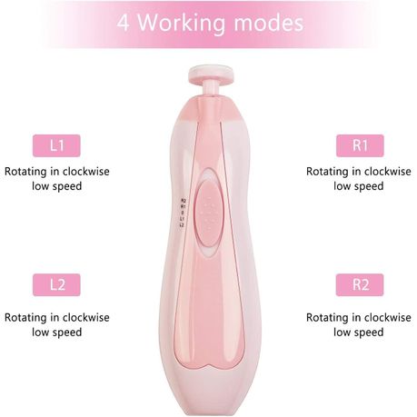 Baby Electric Nail File Drill for Baby No Sharp Claws Hurt (Pink) variant image 4