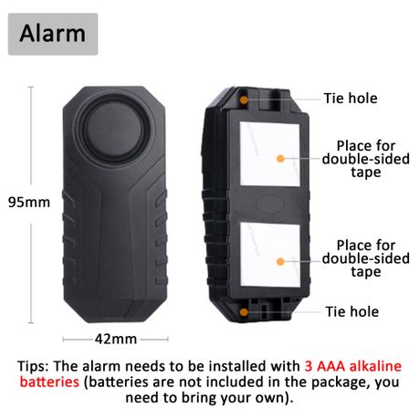 Bicycle Anti Theft Alarm with Remote Vibration Sensing Wireless Bike Alarm variant image 2
