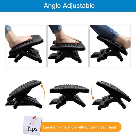 Black Adjustable Office Under Desk Footrest variant image 4